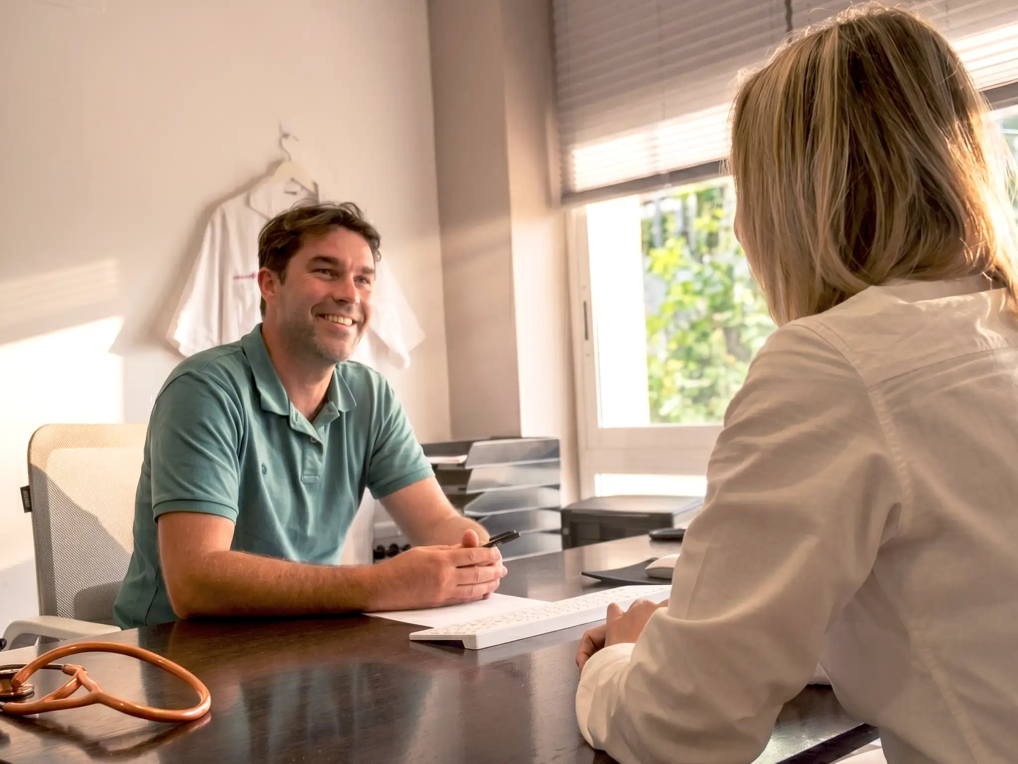 Dr Jim Boersma with a client